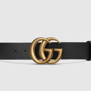 Gucci GG belt black & gold